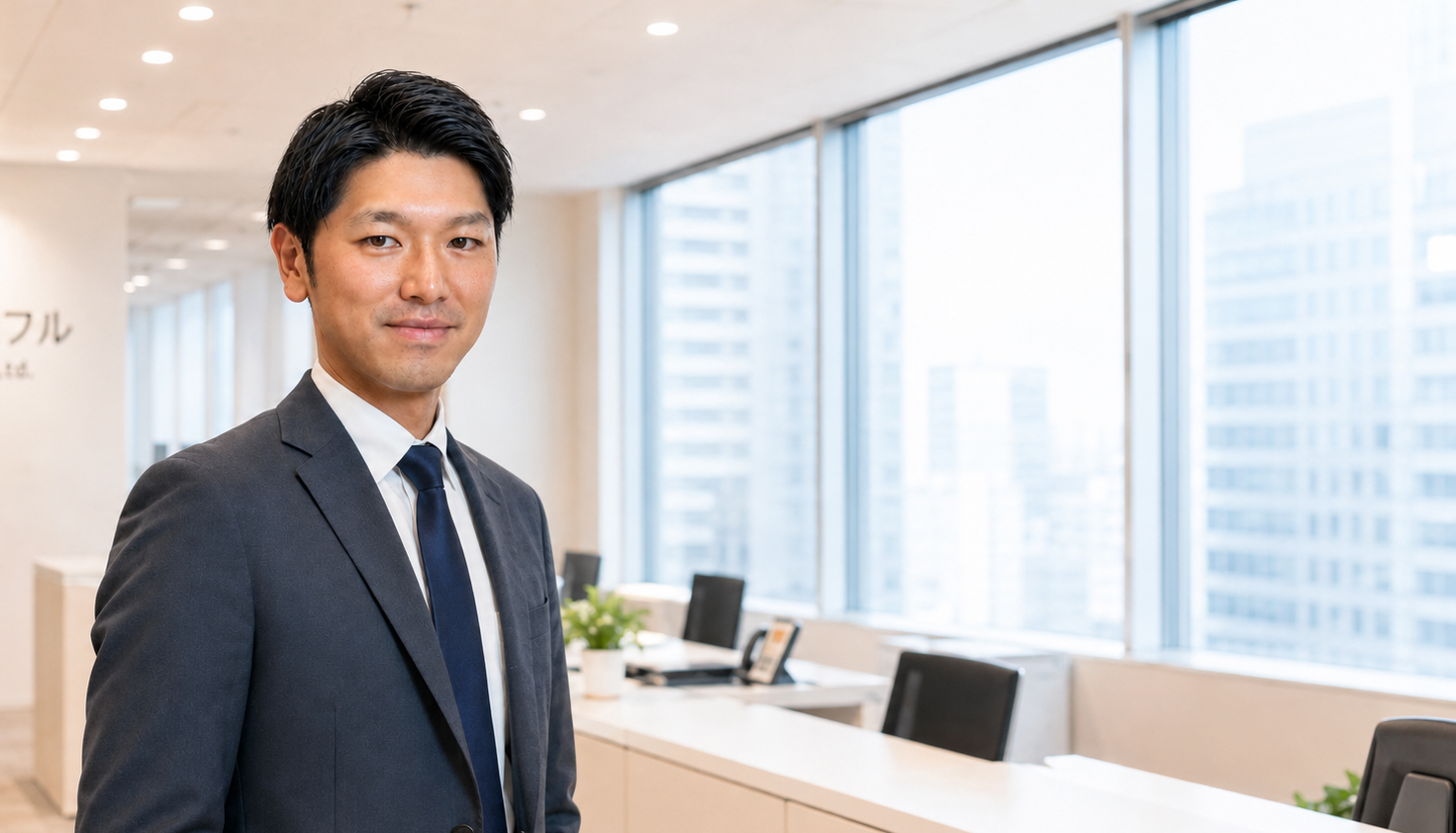 ラクフル 取締役社長 野田哲郎（オフィスにて）
