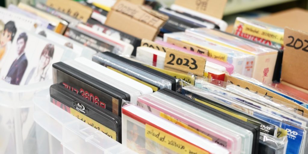 リユース取扱のDVD・CD・ゲームなどメディア商材の在庫